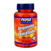 Arginina e Ornitina 500/250 100 Cápsulas