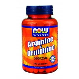Arginina e Ornitina 500/250 100 Cápsulas